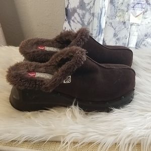 Roxy Brown Studded Suede "Laura" Clog